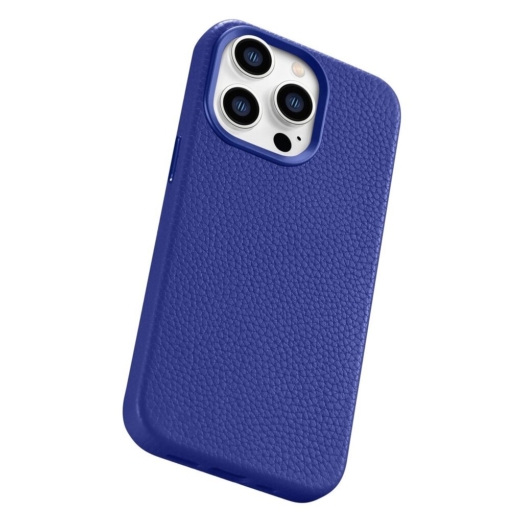 iCarer Litchi Leather iPhone 14 Pro Max Magnetic with MagSafe Dark Blue (WMI14220712-DB) цена и информация | Telefonu vāciņi, maciņi | 220.lv