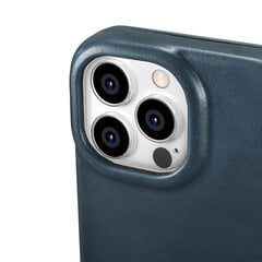 iCarer Leather iPhone 14 Pro Flip Magnetic MagSafe Blue (AKI14220706-BU) cena un informācija | Telefonu vāciņi, maciņi | 220.lv