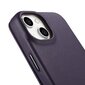 iCarer Leather iPhone 14 Flip Magnetic MagSafe Leather Dark Purple (WMI14220713-DP) cena un informācija | Telefonu vāciņi, maciņi | 220.lv