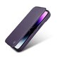 iCarer Leather iPhone 14 Flip Magnetic MagSafe Leather Dark Purple (WMI14220713-DP) cena un informācija | Telefonu vāciņi, maciņi | 220.lv