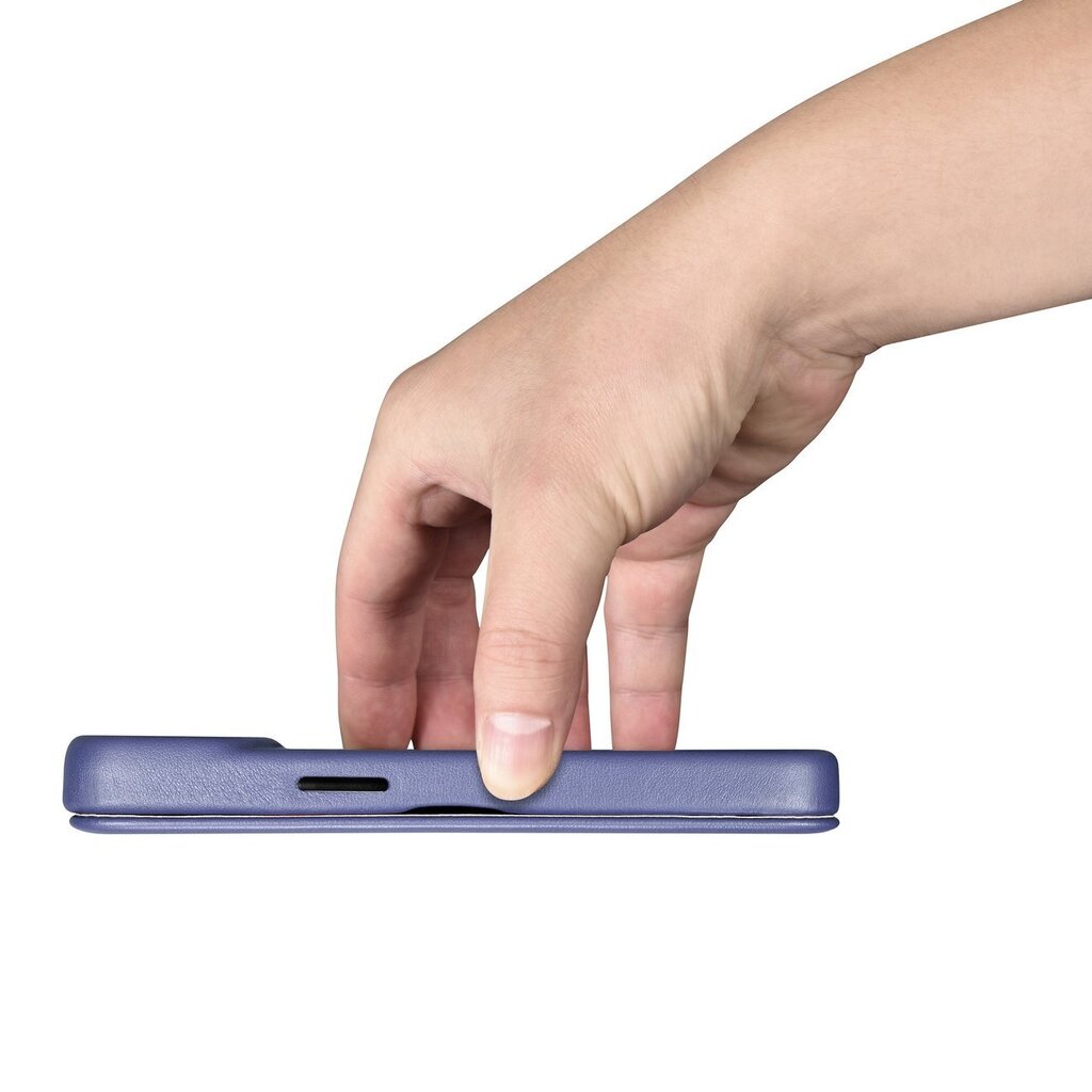 iCarer Leather iPhone 14 Pro Flip Magnetic MagSafe Light Purple (WMI14220714-LP) цена и информация | Telefonu vāciņi, maciņi | 220.lv
