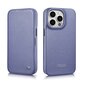 iCarer Leather iPhone 14 Pro Flip Magnetic MagSafe Light Purple (WMI14220714-LP) cena un informācija | Telefonu vāciņi, maciņi | 220.lv