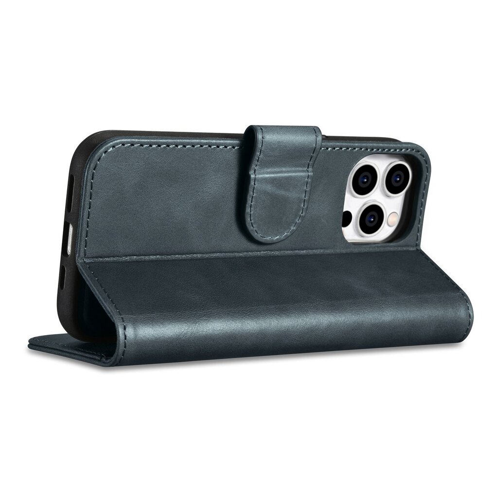 iCarer 2in1 iPhone 14 Pro Max Leather Flip Anti-RFID Blue (WMI14220724-BU) cena un informācija | Telefonu vāciņi, maciņi | 220.lv