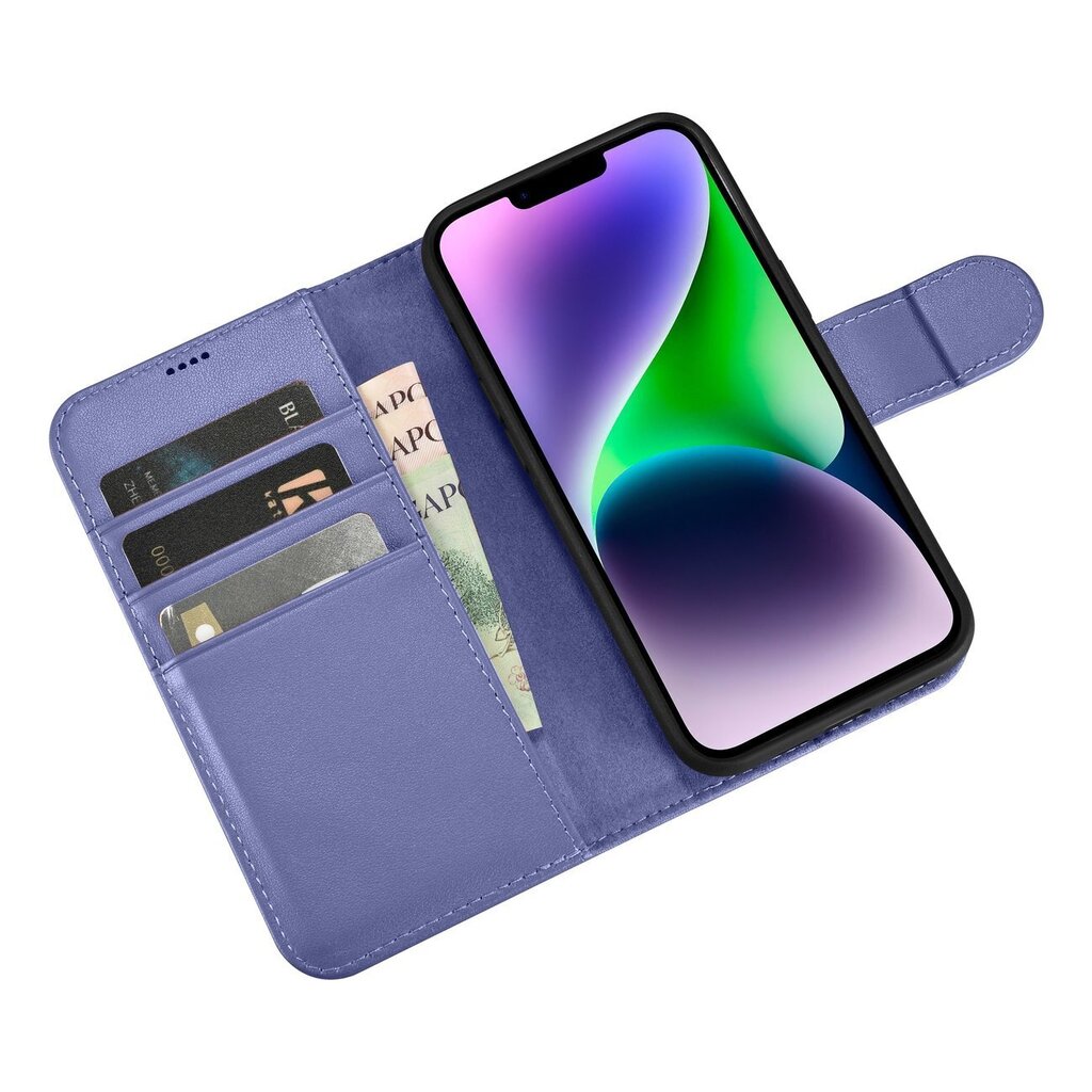 iCarer 2in1 iPhone 14 Plus FlipAnti-RFID Light Violet (WMI14220727-LP) цена и информация | Telefonu vāciņi, maciņi | 220.lv