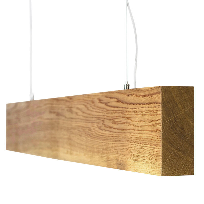 Koka piekaramā lampa 120cm, 60W, 4200lm, 4000K "Slim" cena un informācija | Lustras | 220.lv