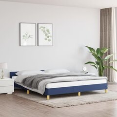 vidaXL gultas rāmis ar galvgali, zils, 180x200 cm, audums cena un informācija | Gultas | 220.lv