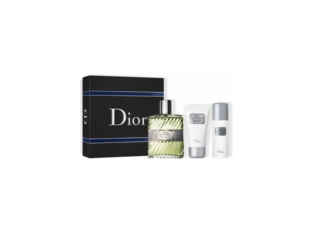 Dior Eau Sauvage dāvanu komplekts: tualetes ūdens EDT, 100 ml, dušas želeja, 50 ml un dezodorants sprejs, 50 ml цена и информация | Parfimēta vīriešu kosmētika | 220.lv