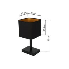 Milagro Napoli Black / Gold 1xE27 table lamp цена и информация | Настольные лампы | 220.lv