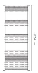 Полотенцесушитель Chris Advance 1200X500 цена и информация | Полотенцесушители | 220.lv