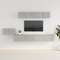 vidaXL 5-daļīgs TV skapīšu komplekts, betona pelēks, inženierijas koks cena un informācija | TV galdiņi | 220.lv