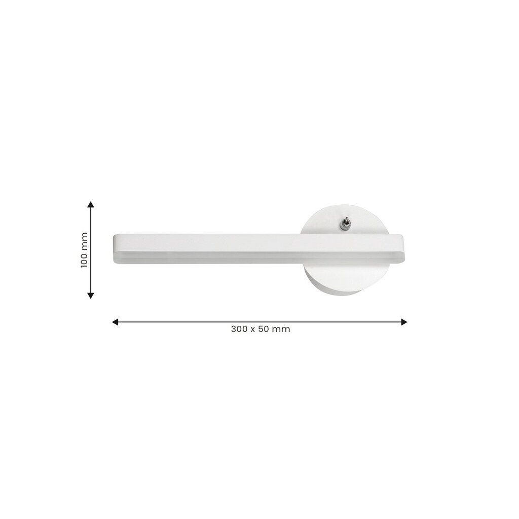 Sienas lampa sydney 6w rezultātā balta kreisā цена и информация | Sienas lampas | 220.lv