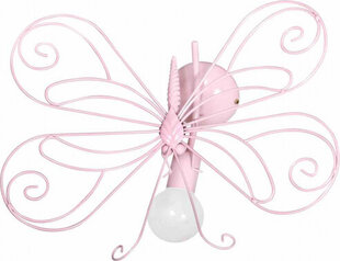 Milagro Sienas lampa BUTTERFLY 2 rozā 1xE27 cena un informācija | Lampas bērnu istabai | 220.lv