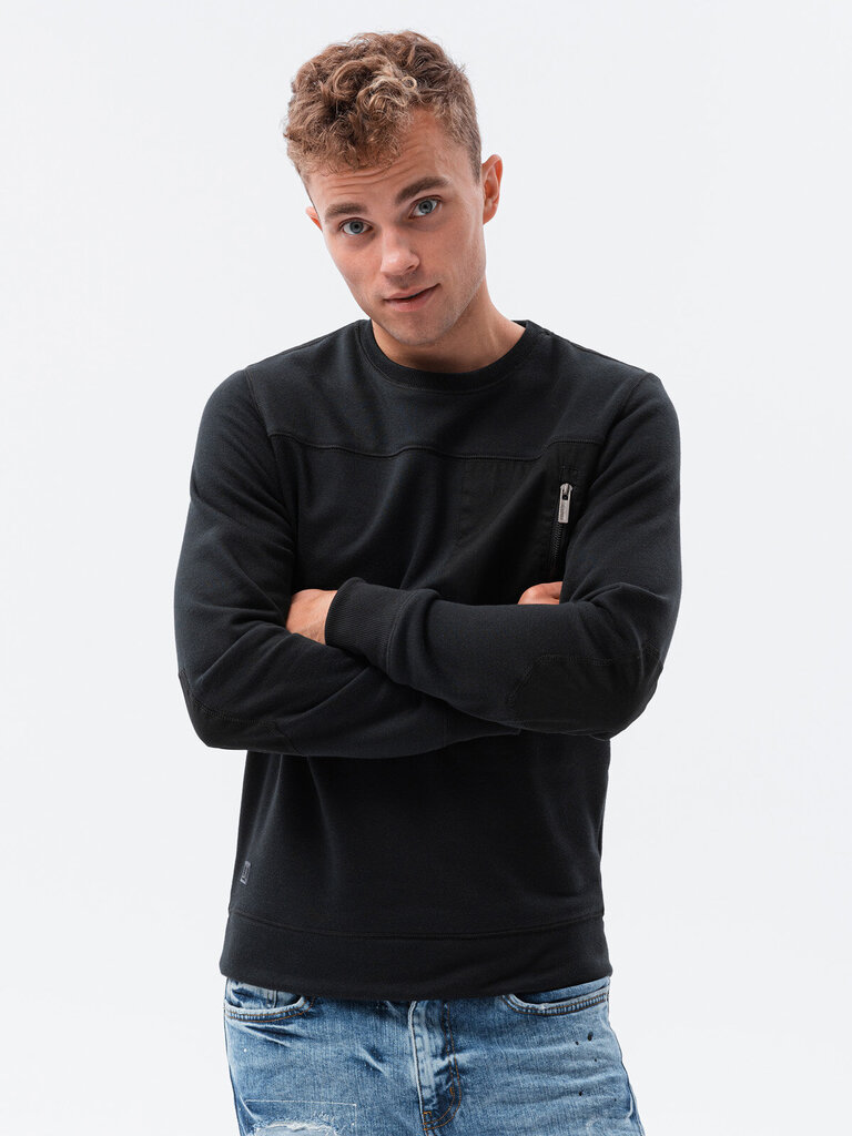 Vīriešu melns džemperis Morel B1355-49626-M цена и информация | Vīriešu jakas | 220.lv