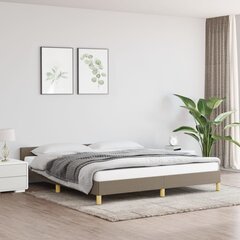 vidaXL gultas rāmis ar galvgali, pelēkbrūns, 180x200 cm, audums цена и информация | Кровати | 220.lv
