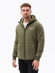 Khaki jaka ar kapuci vīriešiem Okar C601-49652-XXL цена и информация | Мужские куртки | 220.lv