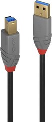 CABLE USB3.2 A-B 2M/ANTHRA 36742 LINDY цена и информация | Кабели для телефонов | 220.lv