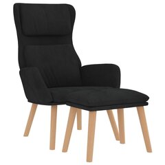 Atpūtas krēsls ar ķeblīti, Velvet, melnā krāsā cena un informācija | Atpūtas krēsli | 220.lv