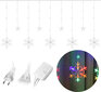 Multistore Gaismas sniegpārslas zvaigznes Ziemassvētku gaismas aizkars 138LED цена и информация | Ziemassvētku lampiņas, LED virtenes | 220.lv
