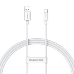 Baseus Superior Series Cable USB to USB-C, 65W, PD, 1m (white) цена и информация | Кабели для телефонов | 220.lv