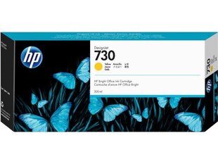 Чернильный картридж HP 730XL/300ML P2V70A, желтый цена и информация | Картриджи для струйных принтеров | 220.lv