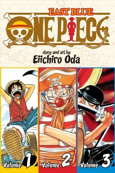 One Piece (Omnibus Edition), Vol. 1: Includes vols. 1, 2 & 3 Omnibus ed, 1, East Blue 1-2-3, 3-in-1 Edition cena un informācija | Fantāzija, fantastikas grāmatas | 220.lv