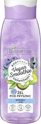 Dušas želeja Bielenda Bielenda Vegan Smoothie Kiwi Blueberry, 400g cena un informācija | Dušas želejas, eļļas | 220.lv