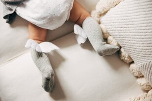 Garās zeķes ANGEL, pelēkas цена и информация | Колготки, носочки для новорожденных | 220.lv