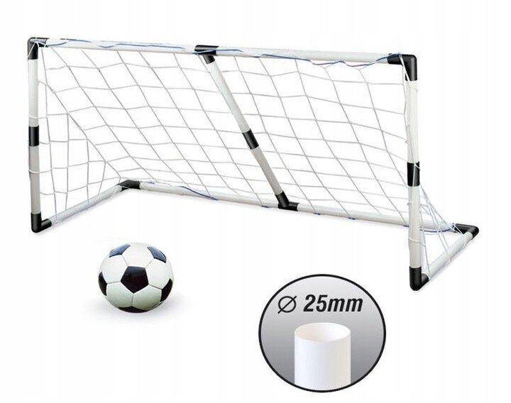 Futbola vārtu komplekts 2in1 185x120x70 cm + bumba цена и информация | Rotaļlietas zēniem | 220.lv