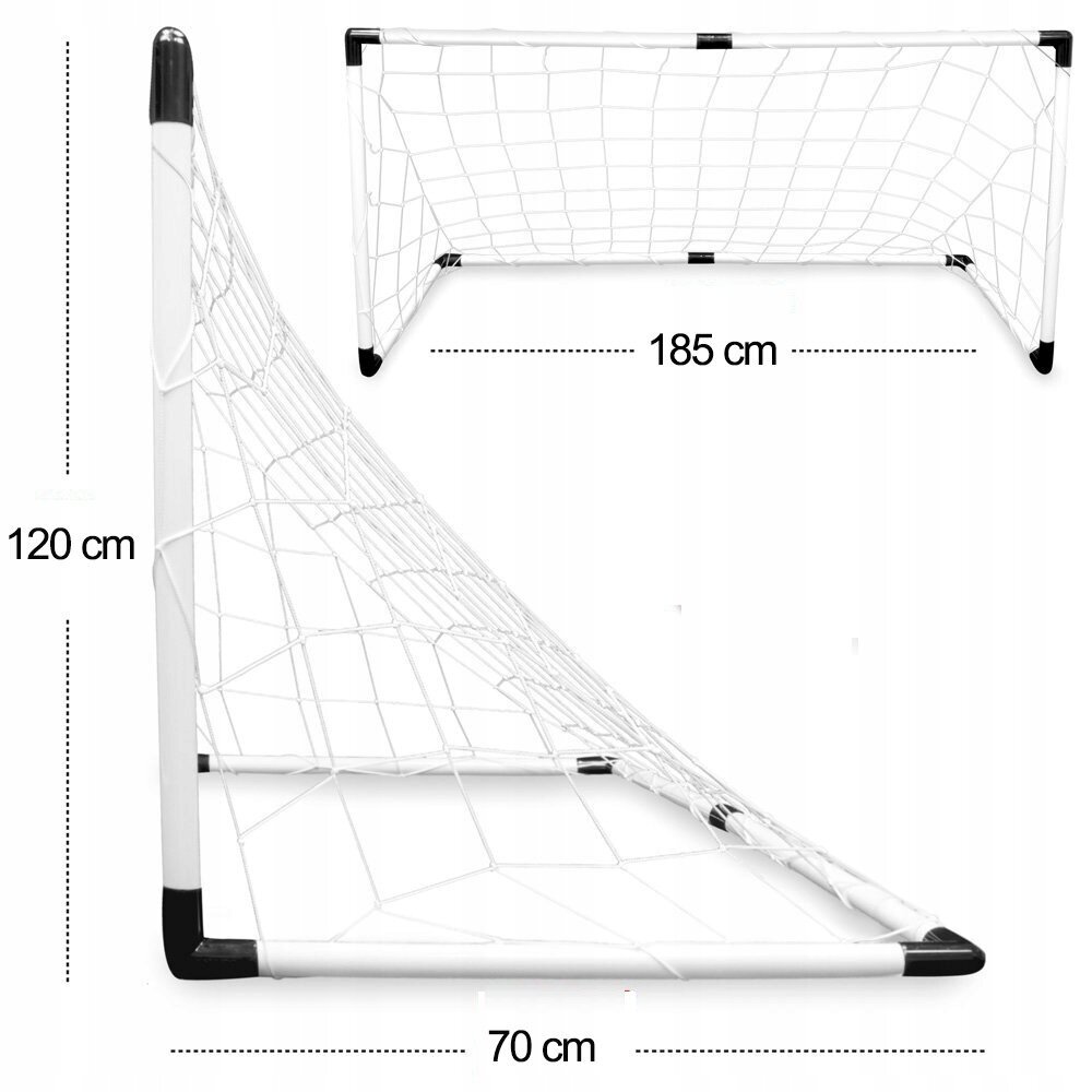 Futbola vārtu komplekts 2in1 185x120x70 cm + bumba cena un informācija | Rotaļlietas zēniem | 220.lv