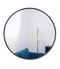 Подвесное зеркало, металлическая рама, 60 см, черное цена и информация | Часы | 220.lv