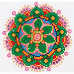 Dimantu mozaīka Flower Mandala, 25,40x20,30 cm cena un informācija | Dimantu mozaīkas | 220.lv