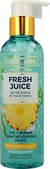 Осветляющий мицеллярный гель с цитрусовой водой Bielenda Fresh Juice Ананас, 190 г цена и информация | Средства для очищения лица | 220.lv