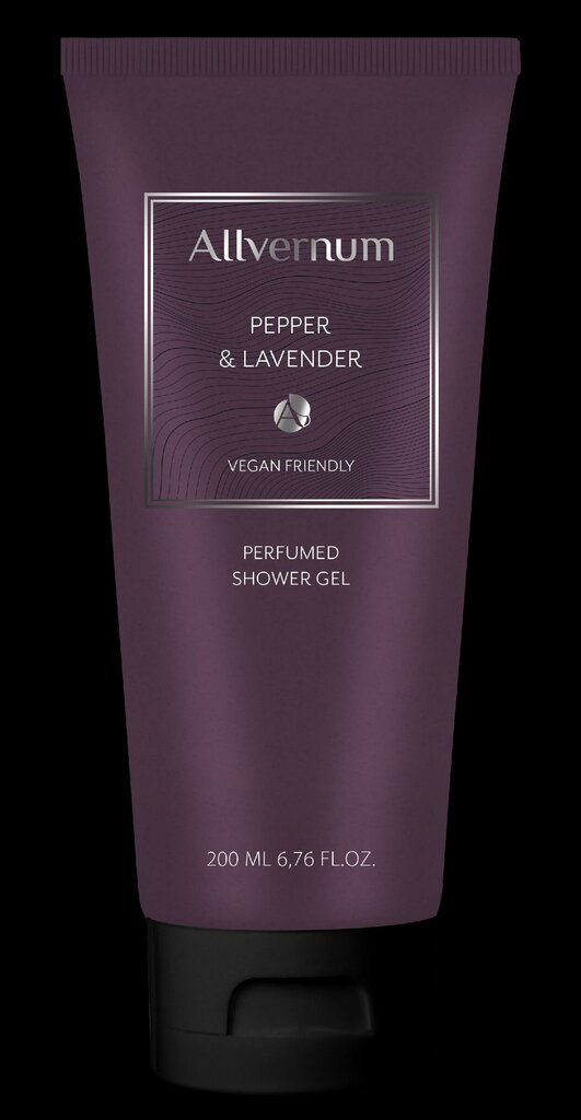 Parfimēta dušas želeja Allverne Men Pepper and Lavender, 200ml cena un informācija | Parfimēta vīriešu kosmētika | 220.lv