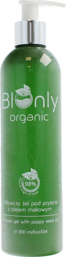 Barojoša dušas želeja ar magoņu eļļu BIOnly Organic, 300ml cena un informācija | Dušas želejas, eļļas | 220.lv