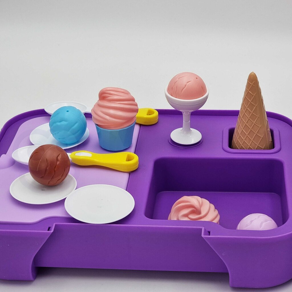 Woopie Čemodāns ar saldējumu 3in1 Virtuves veikals Saldējuma veikals Pārnēsājams 62 el. cena un informācija | Rotaļlietas meitenēm | 220.lv