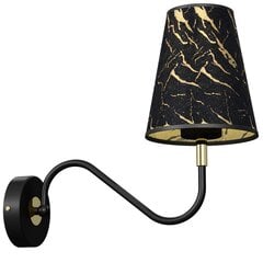 Milagro Wall lamp HERMES Black / Gold 1xE27 цена и информация | Настенные светильники | 220.lv