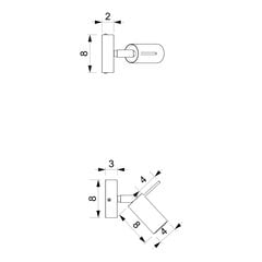 Milagro Sienas lampa balta 1x mini GU10 цена и информация | Настенные светильники | 220.lv