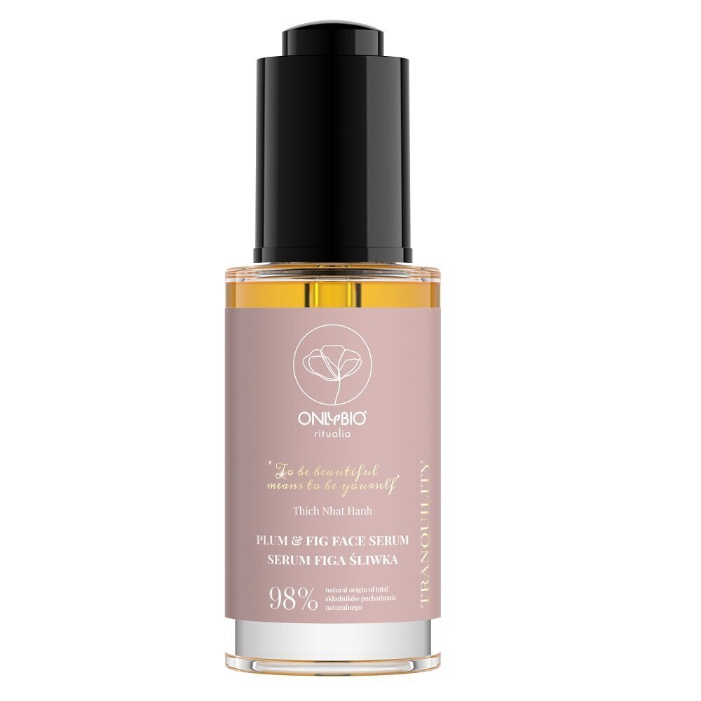 Sejas serums Onlybio Ritualia Tranquility Plum & Fig Serum, 30 ml cena un informācija | Serumi sejai, eļļas | 220.lv