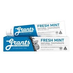 Zobu pasta ar tējaskoka eļļu atsvaidzinoša bez fluora Grants of australia Fresh Mint, 110 g cena un informācija | Zobu pastas, birstes | 220.lv