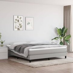 vidaXL atsperu gultas rāmis, gaiši pelēks, 160x200 cm, audums cena un informācija | Gultas | 220.lv