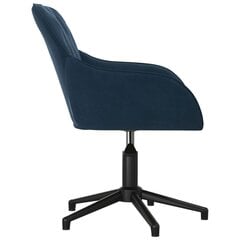 vidaXL biroja krēsls, zils samts cena un informācija | Biroja krēsli | 220.lv