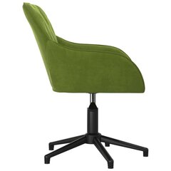 vidaXL biroja krēsls, gaiši zaļš samts cena un informācija | Biroja krēsli | 220.lv