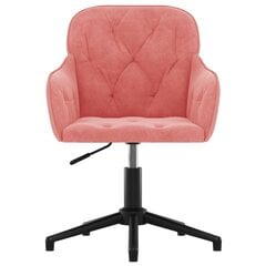 vidaXL biroja krēsls, rozā samts цена и информация | Офисные кресла | 220.lv