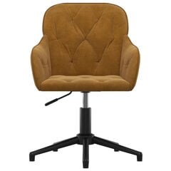 vidaXL biroja krēsls, brūns samts cena un informācija | Biroja krēsli | 220.lv