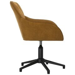 vidaXL biroja krēsls, brūns samts цена и информация | Офисные кресла | 220.lv