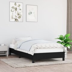 vidaXL gultas rāmis, melns, 90x190 cm, audums цена и информация | Кровати | 220.lv