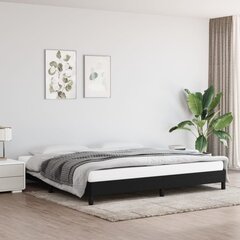 vidaXL gultas rāmis, melna, 200x200 cm audums cena un informācija | Gultas | 220.lv