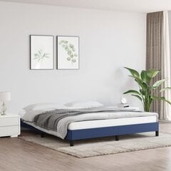 vidaXL gultas rāmis, zils, 160x200 cm audums cena un informācija | Gultas | 220.lv