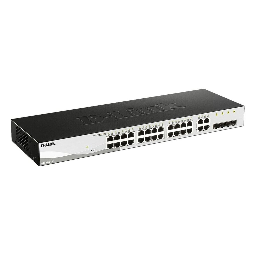 Slēdzis D-Link DGS-1210-24/E Melns Ethernet LAN 10/100/1000 24 x RJ45 cena un informācija | Komutatori (Switch) | 220.lv