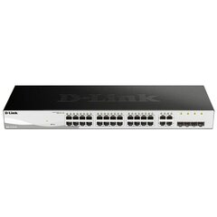 Slēdzis D-Link DGS-1210-24/E Melns Ethernet LAN 10/100/1000 24 x RJ45 cena un informācija | Komutatori (Switch) | 220.lv